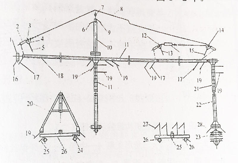沈阳脚手架吊篮的悬挂机构结构图